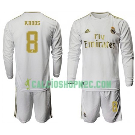 Real Madrid Kroos 8 Bambino Maglia Prima 2019/2020 Manica Lunga (+ Pantaloncini)